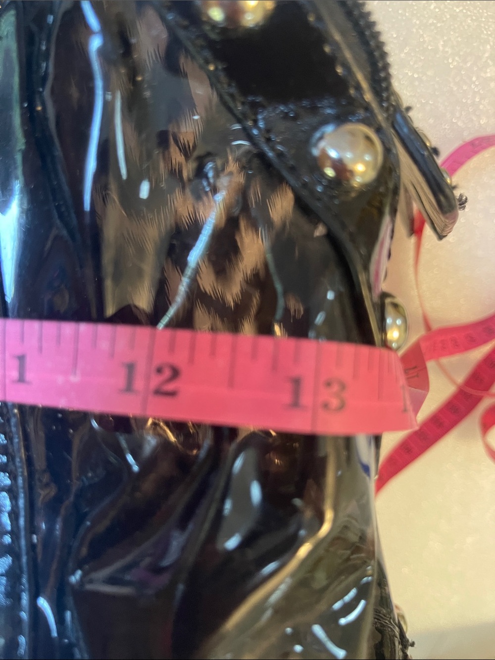 Betsey Johnson Black Patent Satchel with Silver Accents Betseyville - Picture 12 of 16